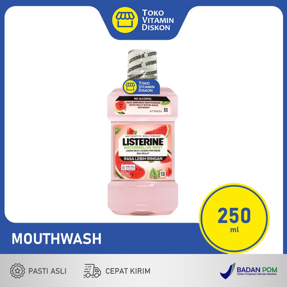 LISTERINE WATERMELON MINT | OBAT KUMUR ANTISEPTIK, OBAT KUMUR MULUT, MOUTHWASH, KEBERSIHAN MULUT