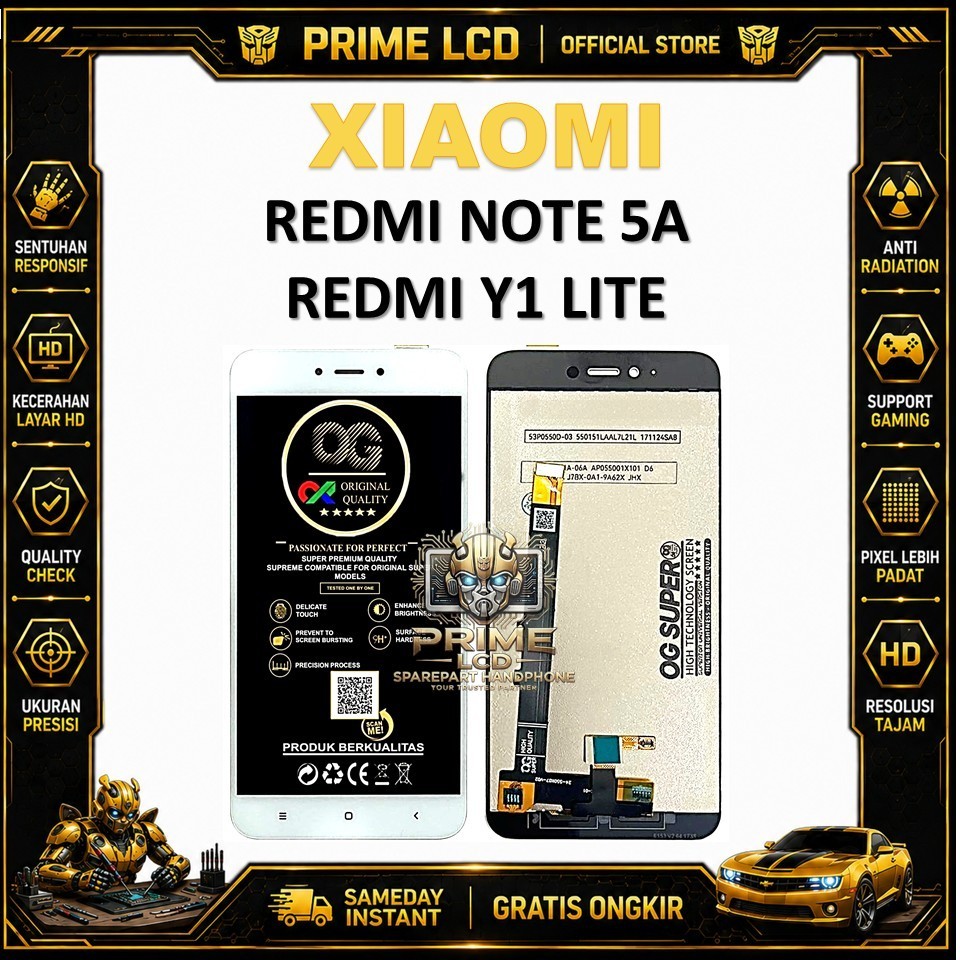 LCD TOUCHSCREEN XIOAMI REDMI NOTE 5A / REDMI Y1 LITE ORIGINAL 100% COMPLITE FULL SET
