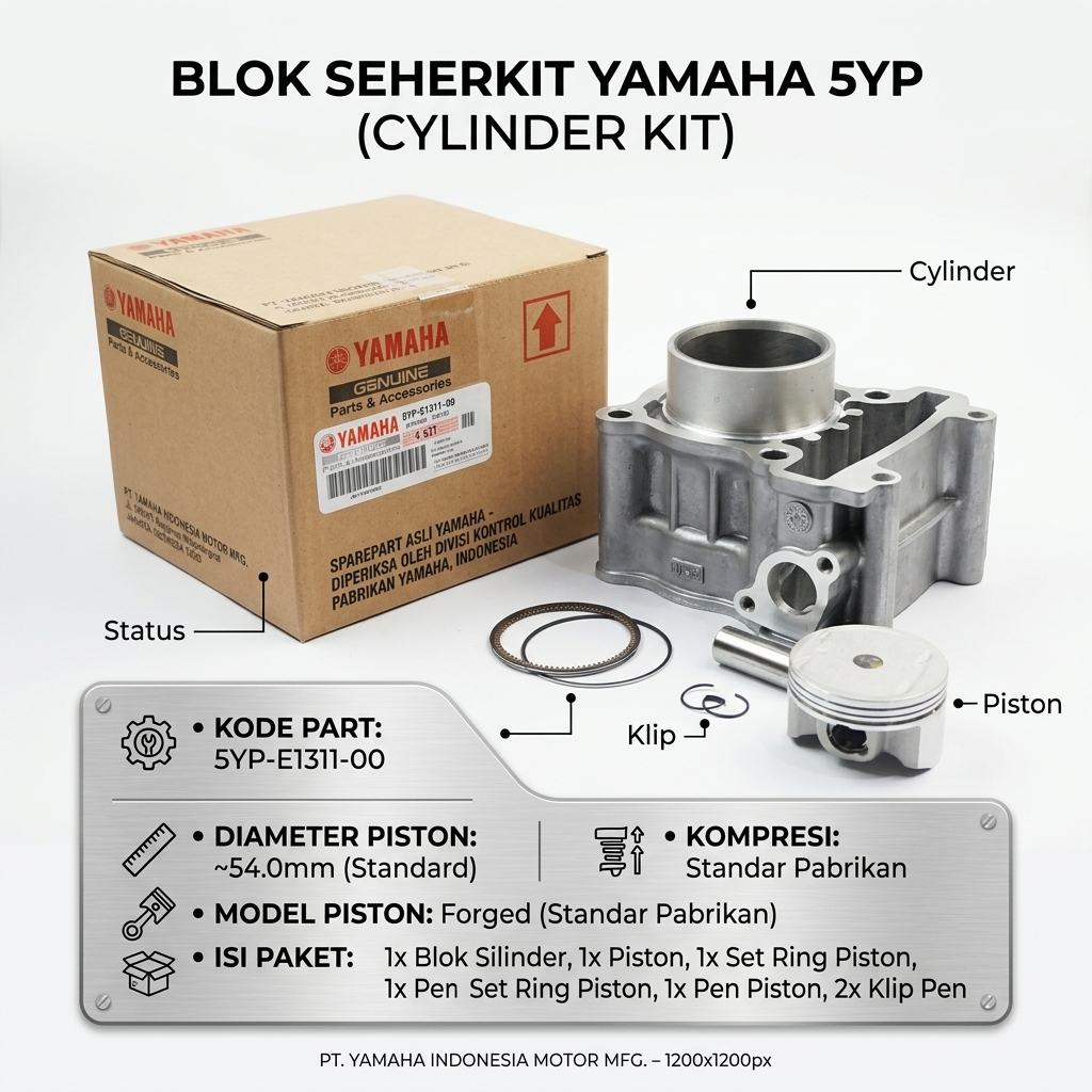 Blok Seher kit Jupiter MX 135 Original - Cylinder Blok Yamaha Jupiter MX Old & New 5YP-E1102-00