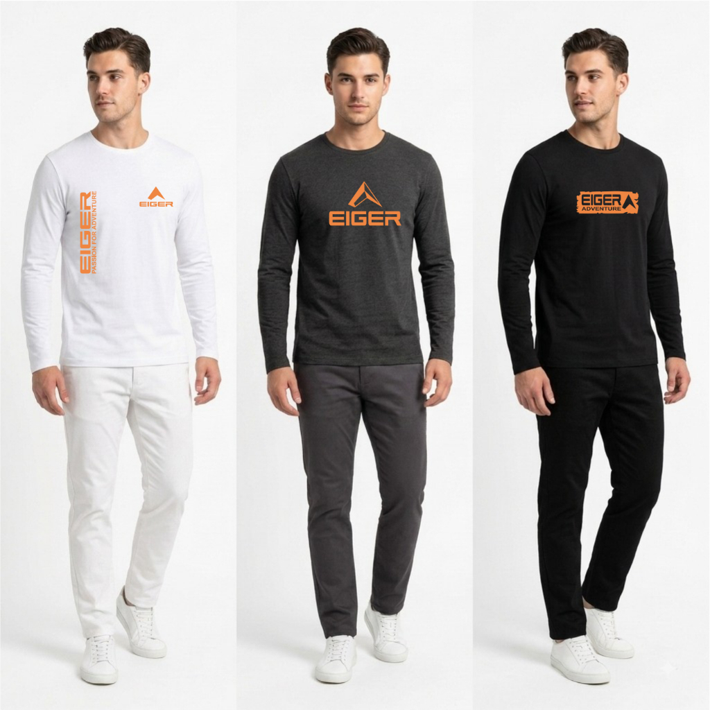 PAKET Isi 3 PCS [ Bisa COD ) Kaos Tebal Bahan Katun - Kaos Distro Cowok Cewek Branded  Kaos Lengan P