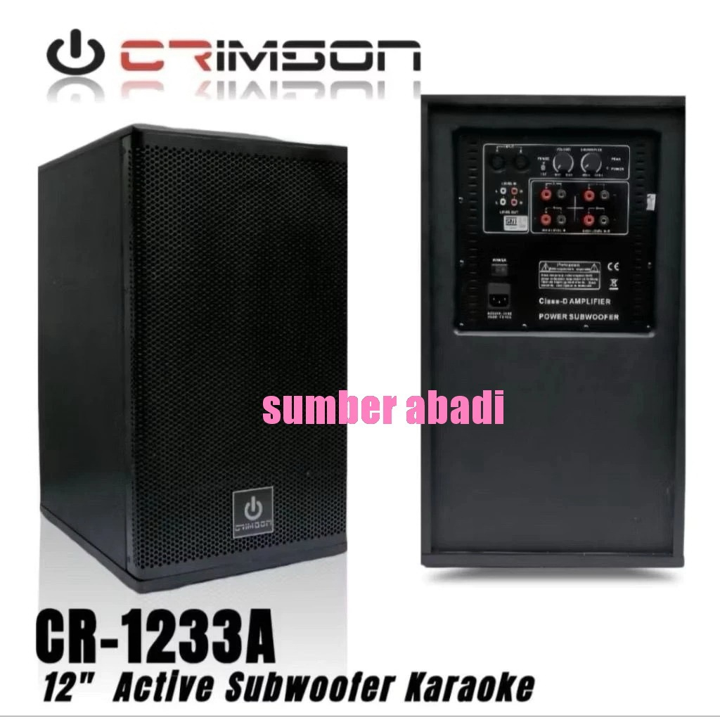 Subwoofer Aktif 12 Inch Crimson Cr-1233 Crimson Cr1233 original