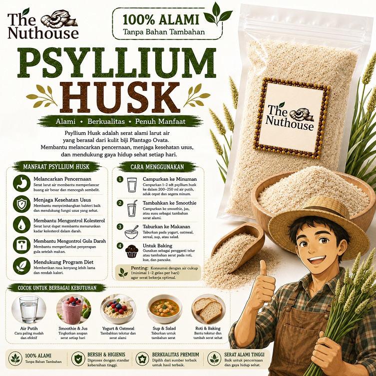 250gr Psyllium Husk Pure 100% / Sekam Psyllium