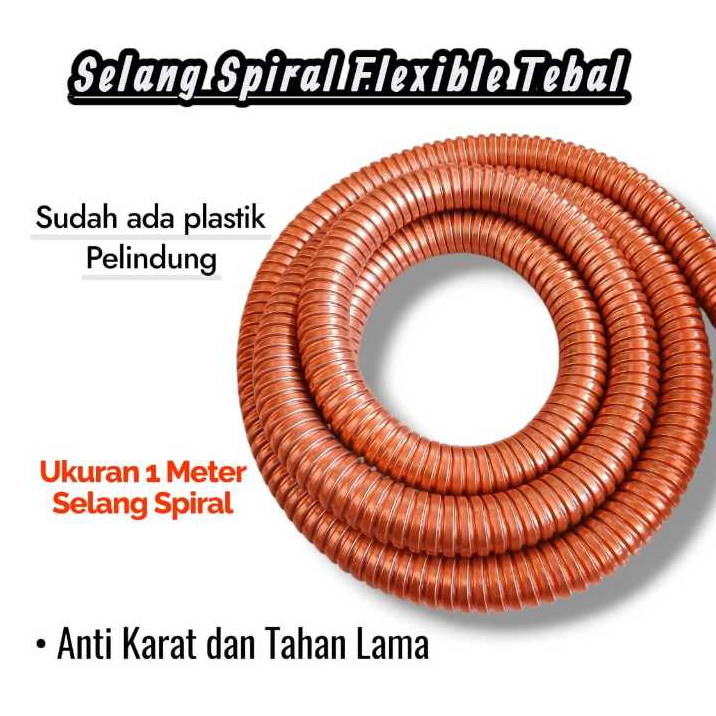SELANG SPIRAL FLEKSIBEL PELINDUNG SELANG GAS SATU METER SELONGSONG SELANG GAS LPG MURAH COD
