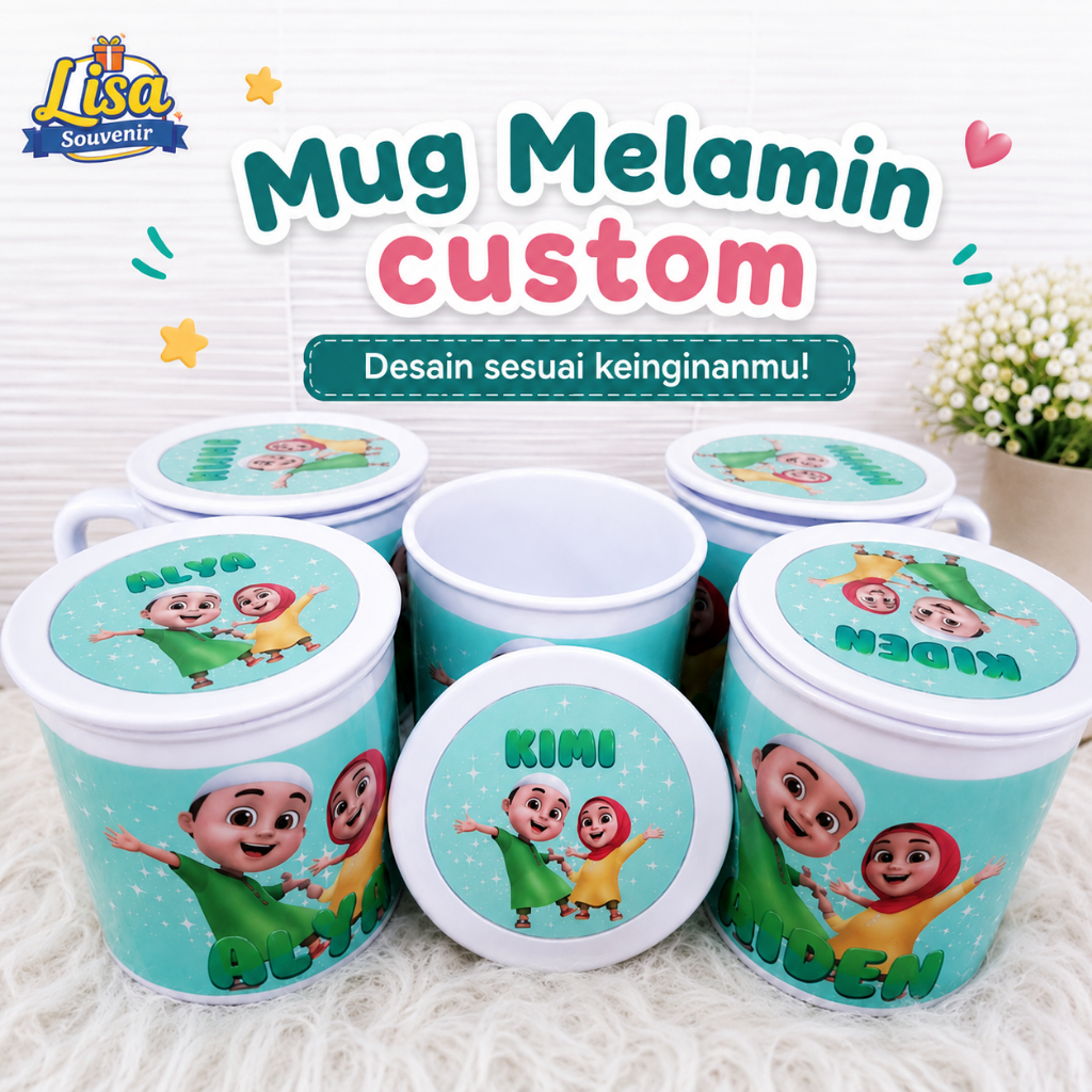 Mug Melamin Custom Souvenir Ulang Tahun Birthday