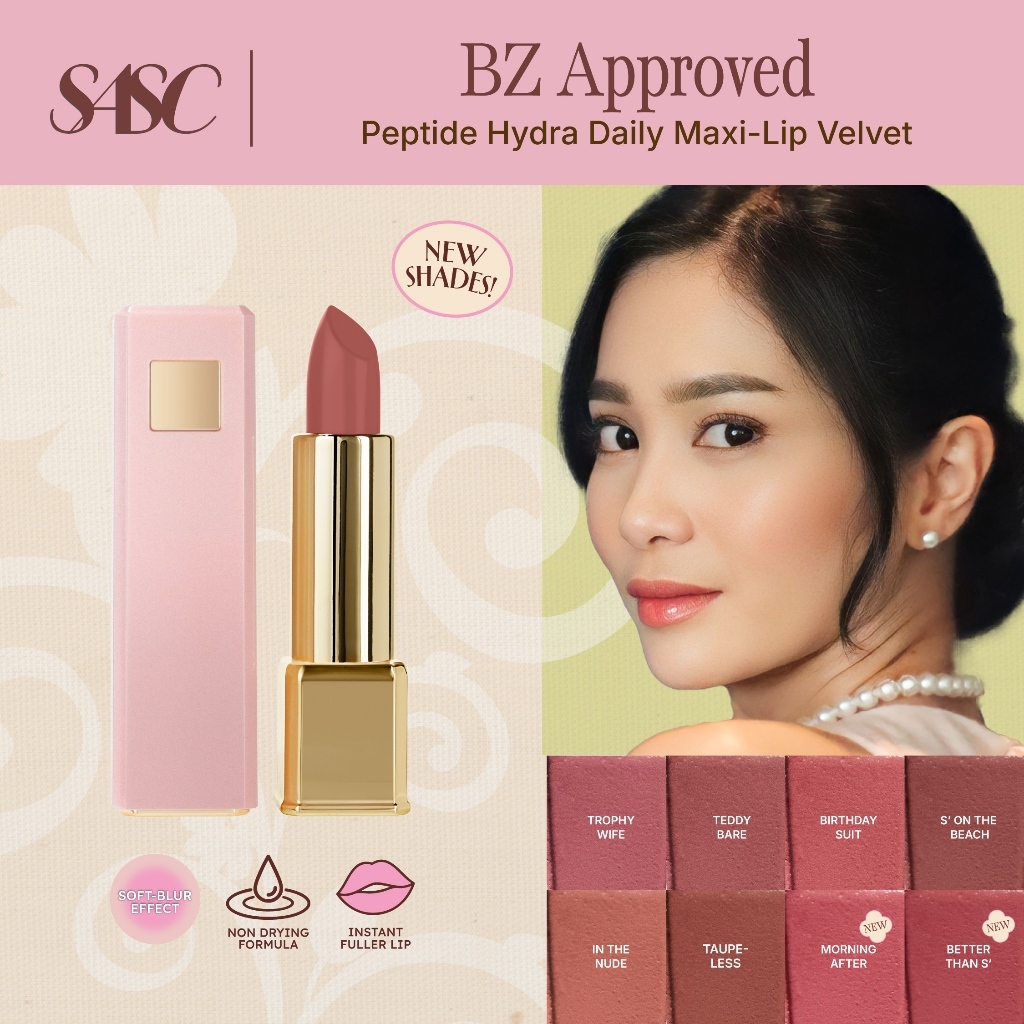 [BUNGA ZAINAL APPROVED] NEW SHADES SASC P.H.D Maxi-Lip Velvet Lipstick Plump Effect - Fuller