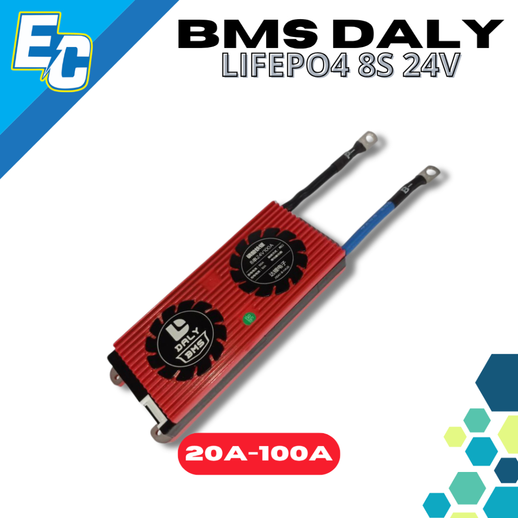 DALY BMS 8S 24V Lifepo4 20A, 40A, 60A, 80A,100A