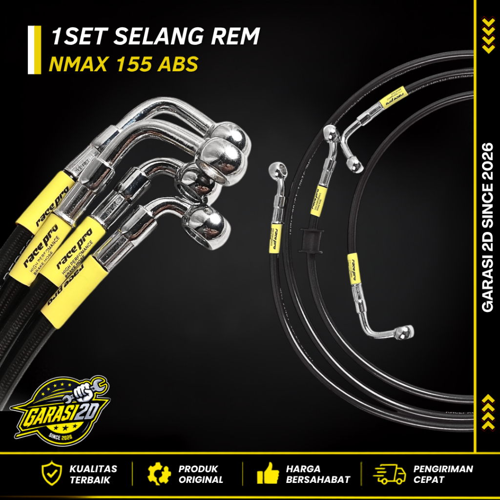 Selang Rem RACEPRO SET Depan Belakang Nmax 155 ABS NMAX 155 Non Abs