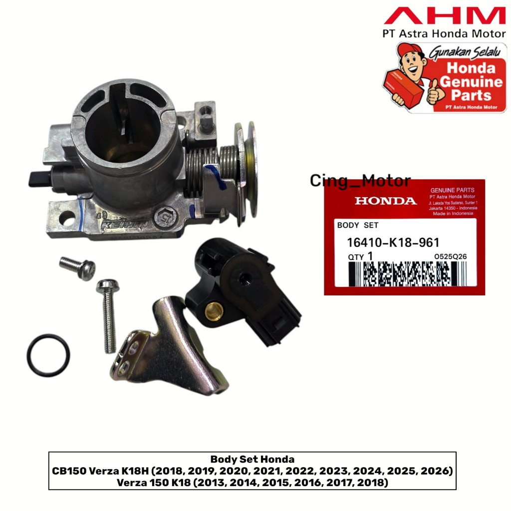 16410K18961 BODY SET KARBURATOR THROTTLE BODY VERZA CB150 VERZA K18 PART AHM