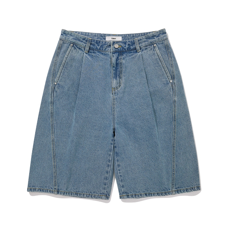 [FALLETT] BERMUDA DENIM SHORTS BLUE Celana Pendek Fashion Korea