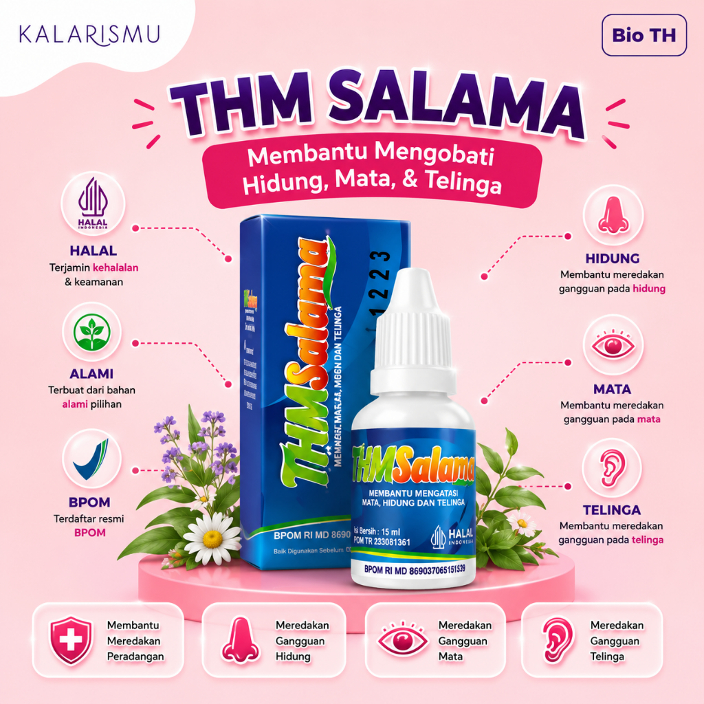 Bioth SALAMA Tetes Telinga Hidung Mata Bantu Sarana Gurah Redakan Sinusitis Glukoma Herbal Probiotik