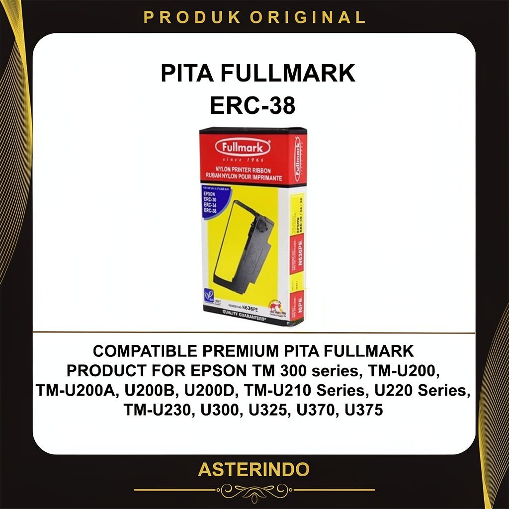 Pita Printer Epson ERC-38 Fullmark Ribbon Cartridge Original ERC 38 ERC38