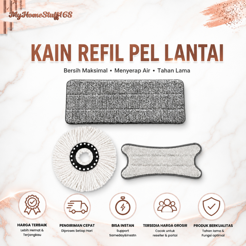 SHENAR KAIN REFIL SPIN MOP MICROFIBER / KAIN PEL SPIN MOP