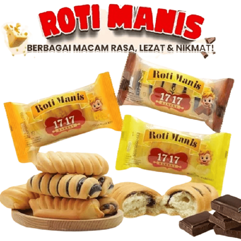 1717 Bakery Roti Manis 1 Dus Isi 24 Pics Mix/Campur (Repack)
