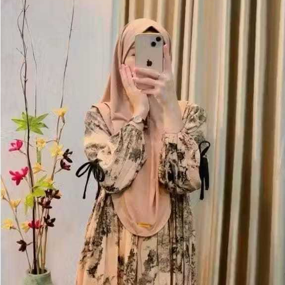 Gamis Anjani Midi Dress Dress Anjani Pita Rayon / Dress Anjani Pita Rayon