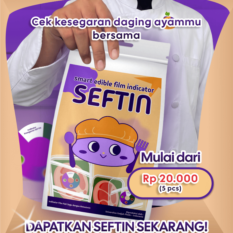 SEFTIN Edible Film Indikator Kesegaran – Cek Daging Bebek, Ayam serta Unggas Lain Mudah, Praktis & I