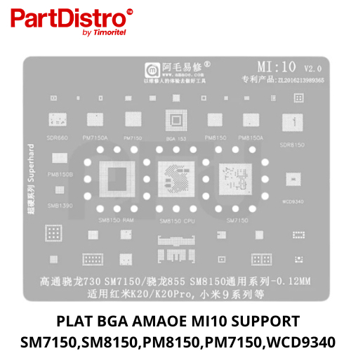 PLAT BGA AMAOE MI10 SUPPORT SM7150,SM8150,PM8150,PM7150,WCD9340