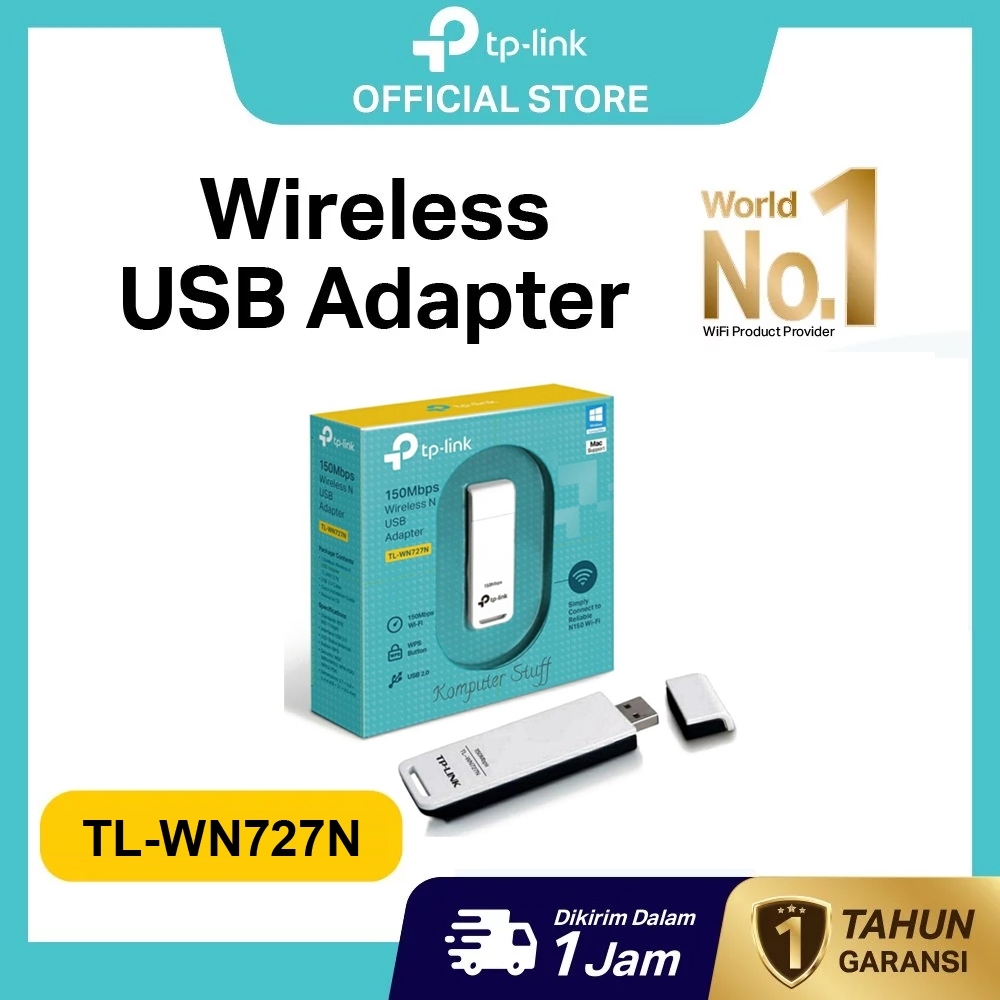 TP-Link | TL-WN727N | USB Dongle Wifi Receiver Adapter | N150 150Mbps | SoftAP Mode | WPS Button