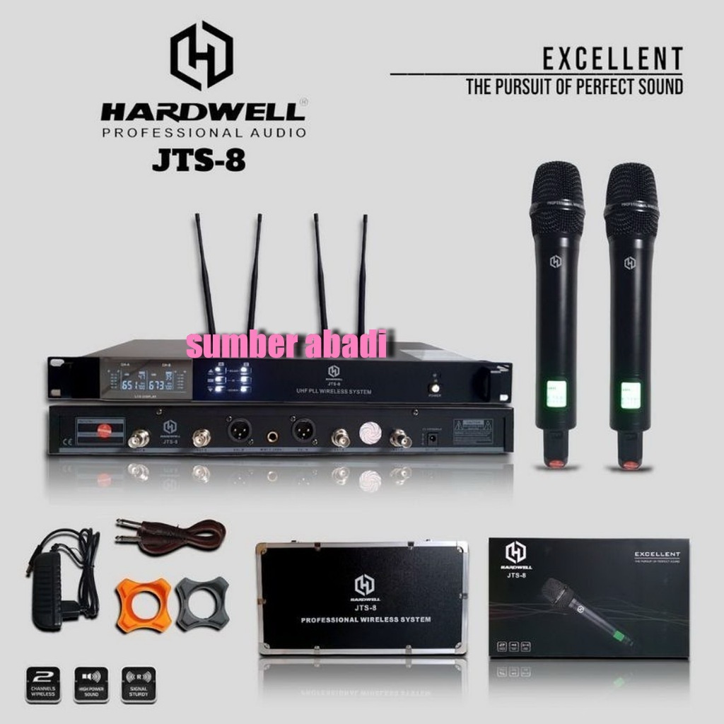 Mic Wireless Hadwell JTS 8 original mic hardwell JTS8 New Model