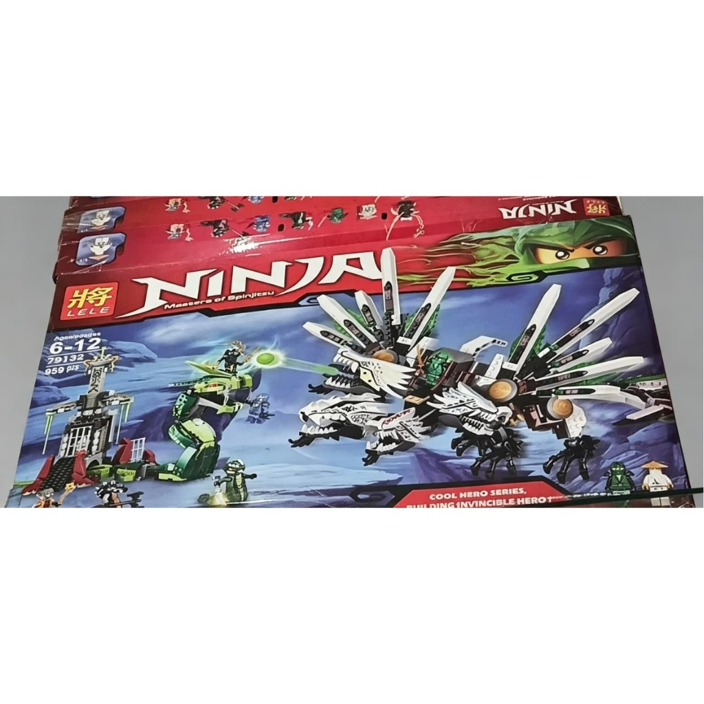 LELE Ninja 79132 set balok bangunan ninja 959 pcs mainan anak usia 6-12 tahun
