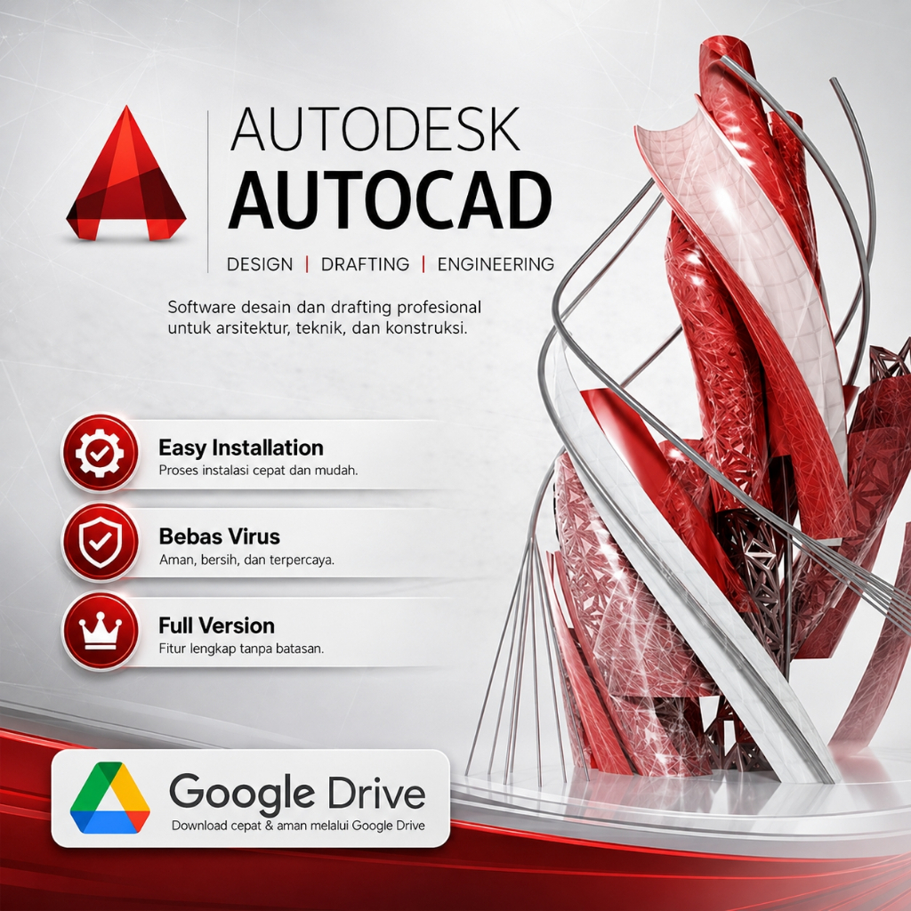AutoCAD Software 2007 2008 2009 2010 2011 2012 2013 2014 2015 - 32 Bit / 64 Bit - Full