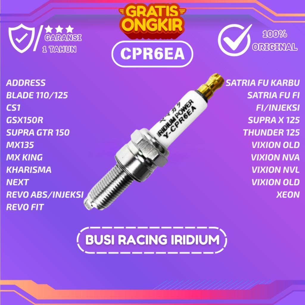 BUSI RACING SUPER IRIDIUM CPR6EA VIXION,SATRIA FU,MX,MX KING,KHARISMA,SUPRA X 125,CS1 Blade Asli Gas