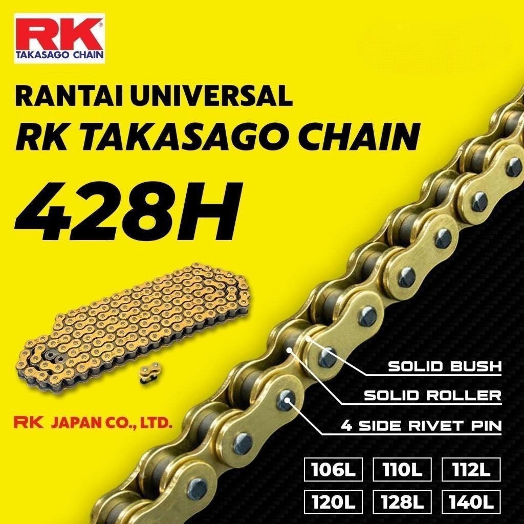 RANTAI RK TAKASAGO 428H 120 128 130L 140L RK CHAIN RANTAI RODA RK TAKASAGO 128-140