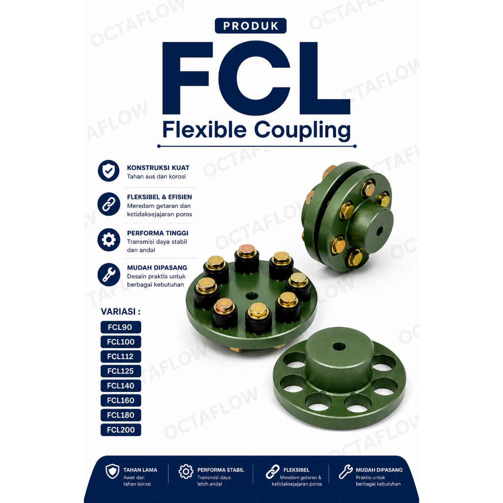 COUPLING FCL 140 FLEXIBLE AS 42MM 32MM COUPLING POMPA DINAMO