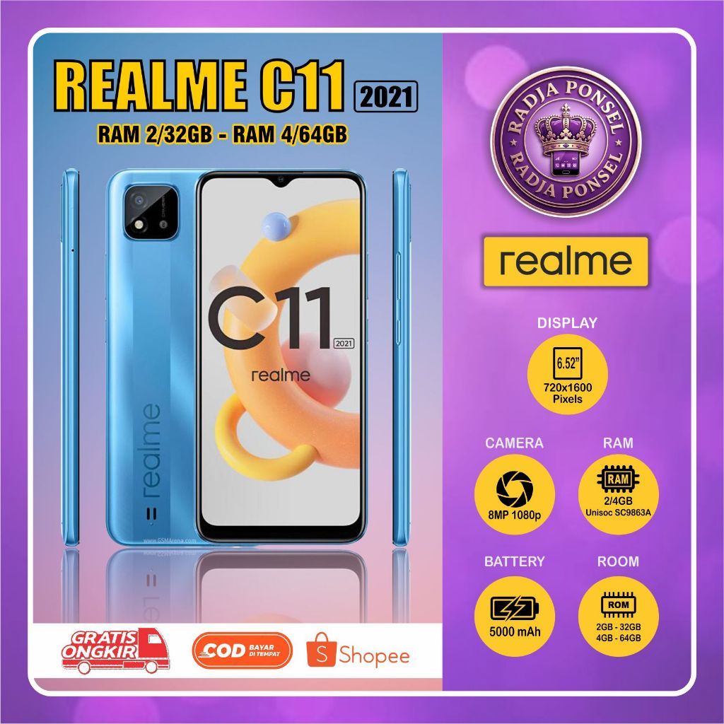 REALME C11 2021 | HP Second batangan siap pakai RAM 3/32GB