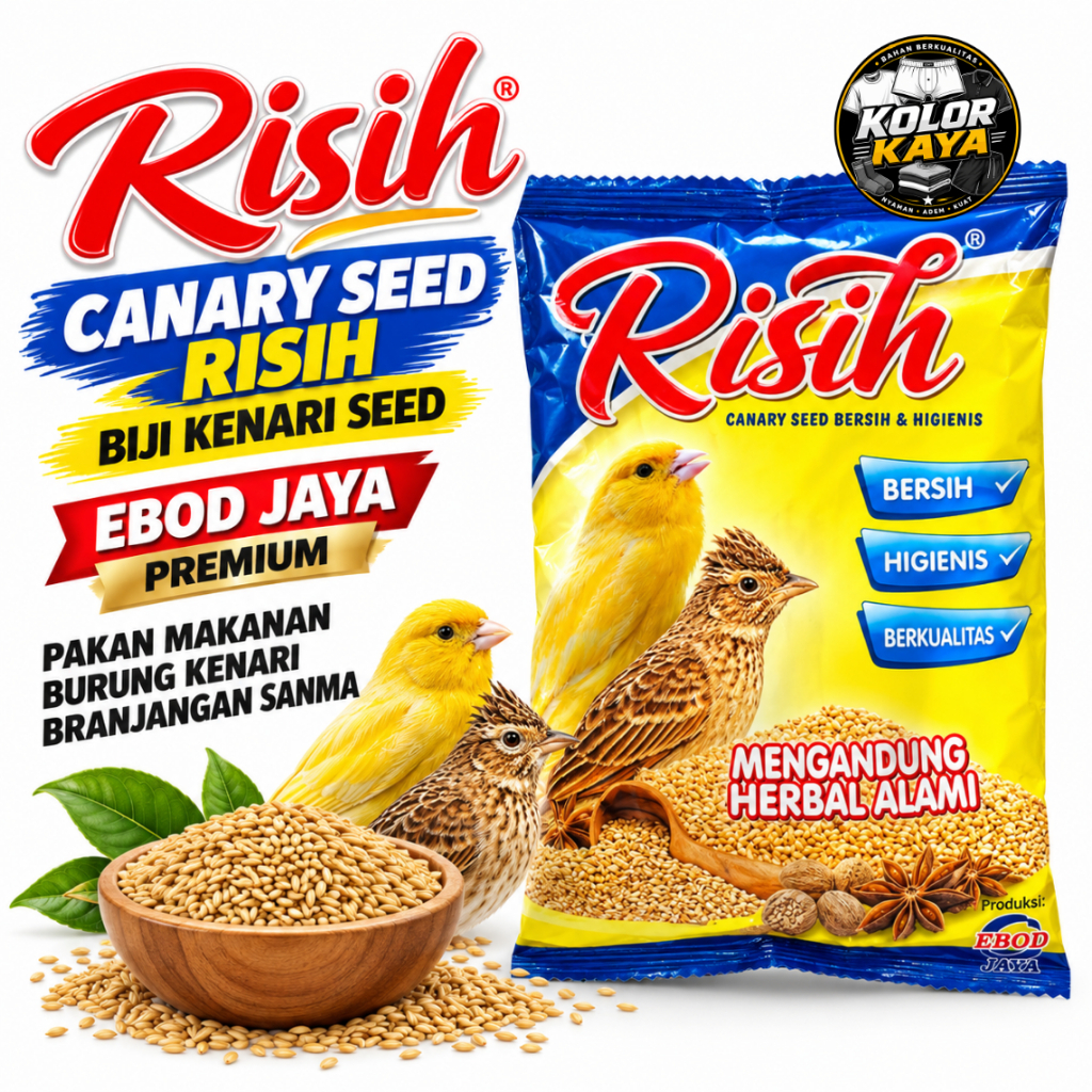 SEDIA CANARY SEED RISIH BIJI KENARI SEED EBOD JAYA PREMIUM PAKAN MAKANAN BURUNG KENARI BRANJANGAN SA