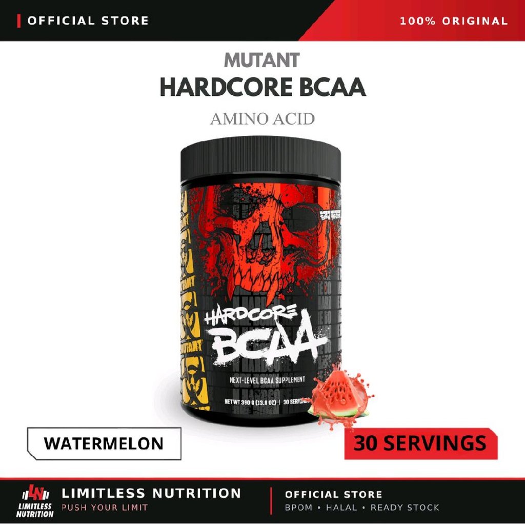 MUTANT USA BCAA 30 servings Better Recovery + Hydration Formula Import - Hardcore High BCAA Mutant