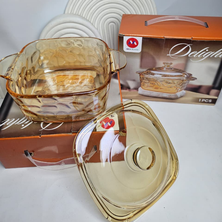 Mangkok Jumbo Kaca Delish Delight Premium 900ml Mangkuk Import Glass Saji Sup Kaca Amber Aesthetic 1