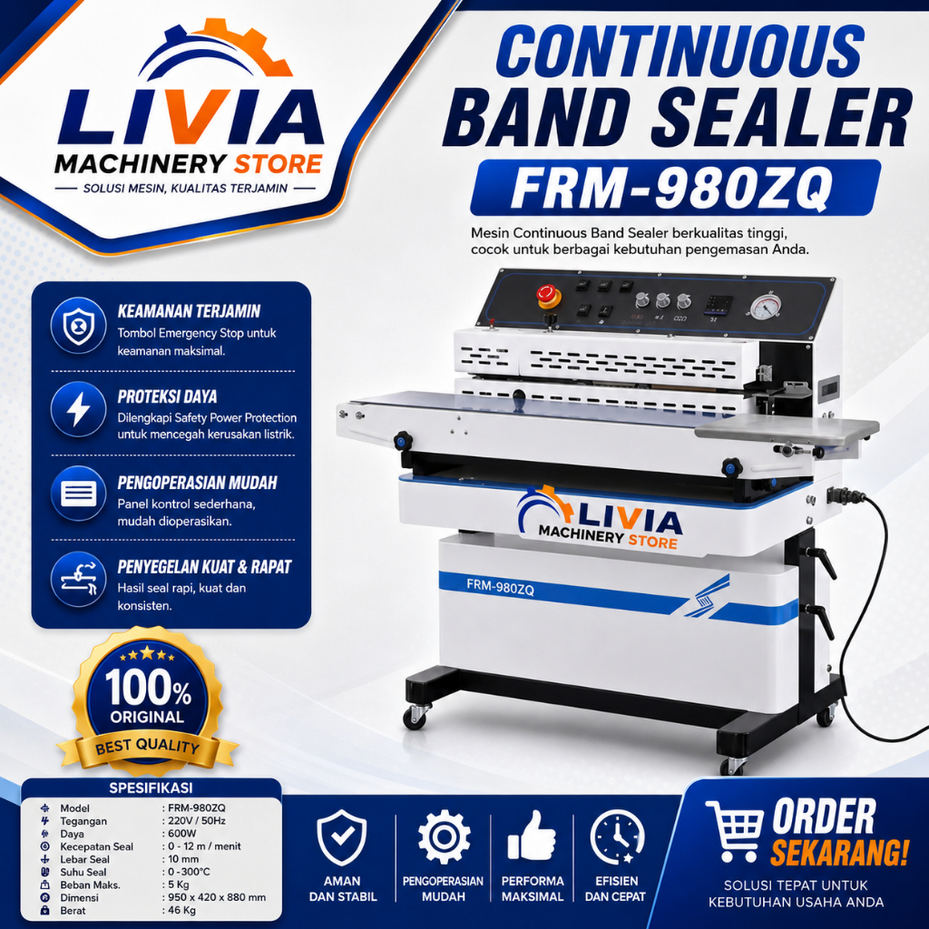 Mesin Sealer Vacuum Nitrogen FRM-980ZQ Hualian / mesin kemasan makanan mengisi nitrogen dan vacuum