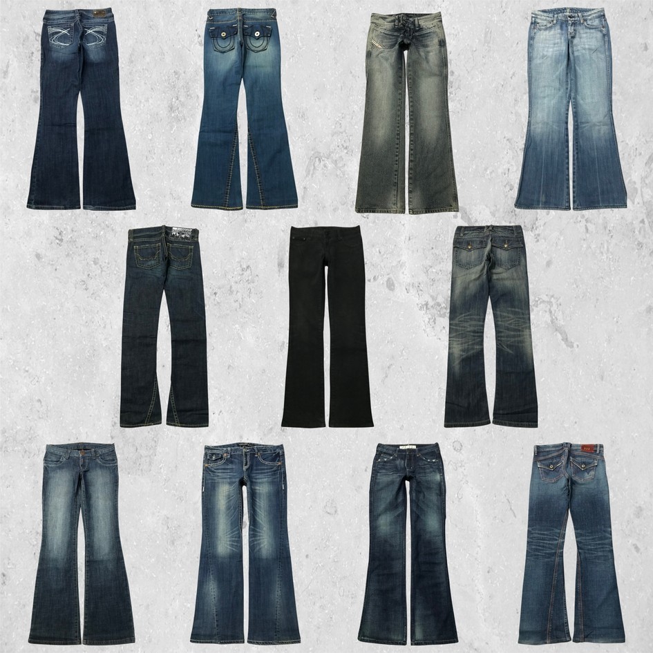 Celana Jeans Cutbray Bootcut Flare Y2K