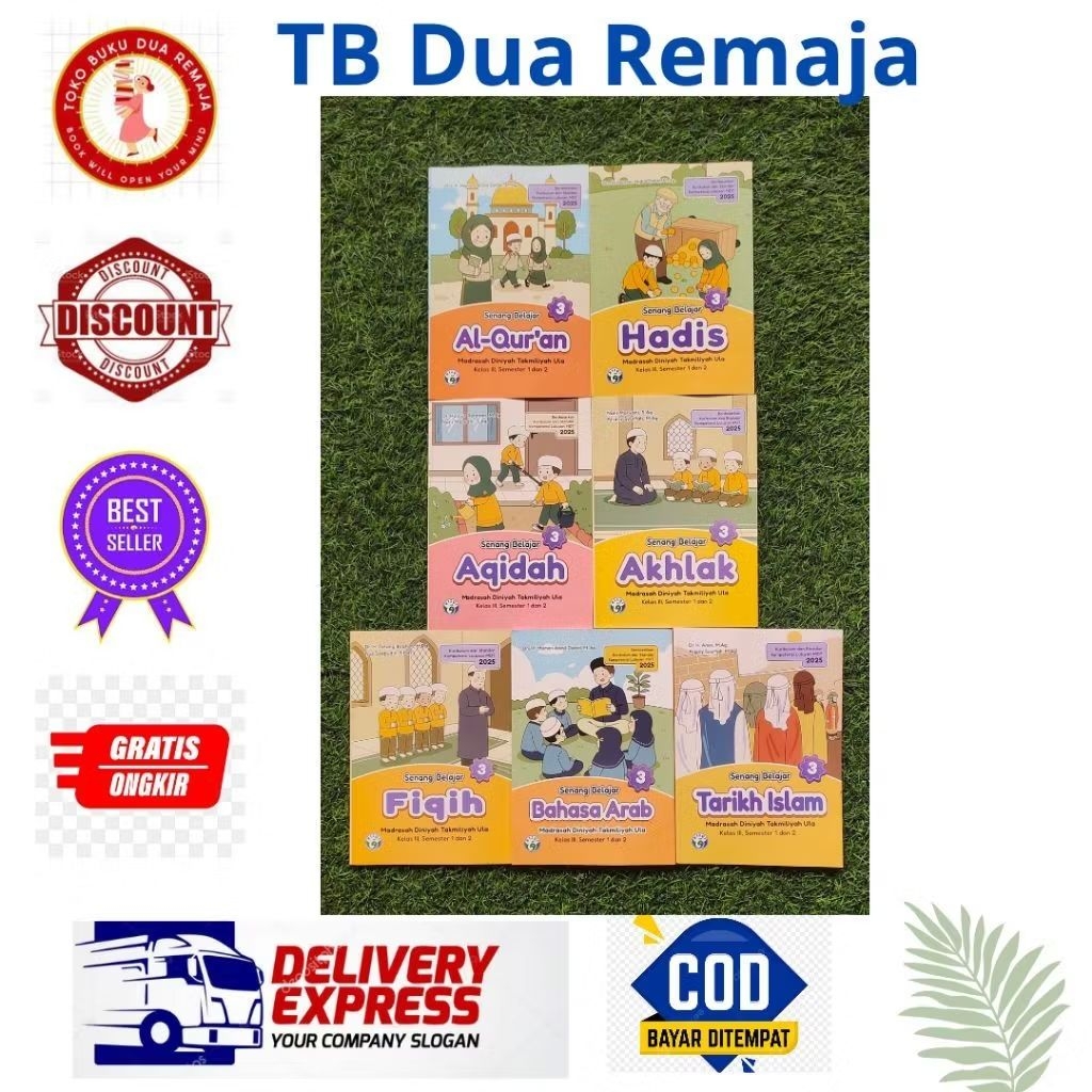 Buku Paket SENANG MDTA/MDTU Kelas 3 Setara Kelas 5 SD KURIKULUM 2025 Penerbit RIZQI