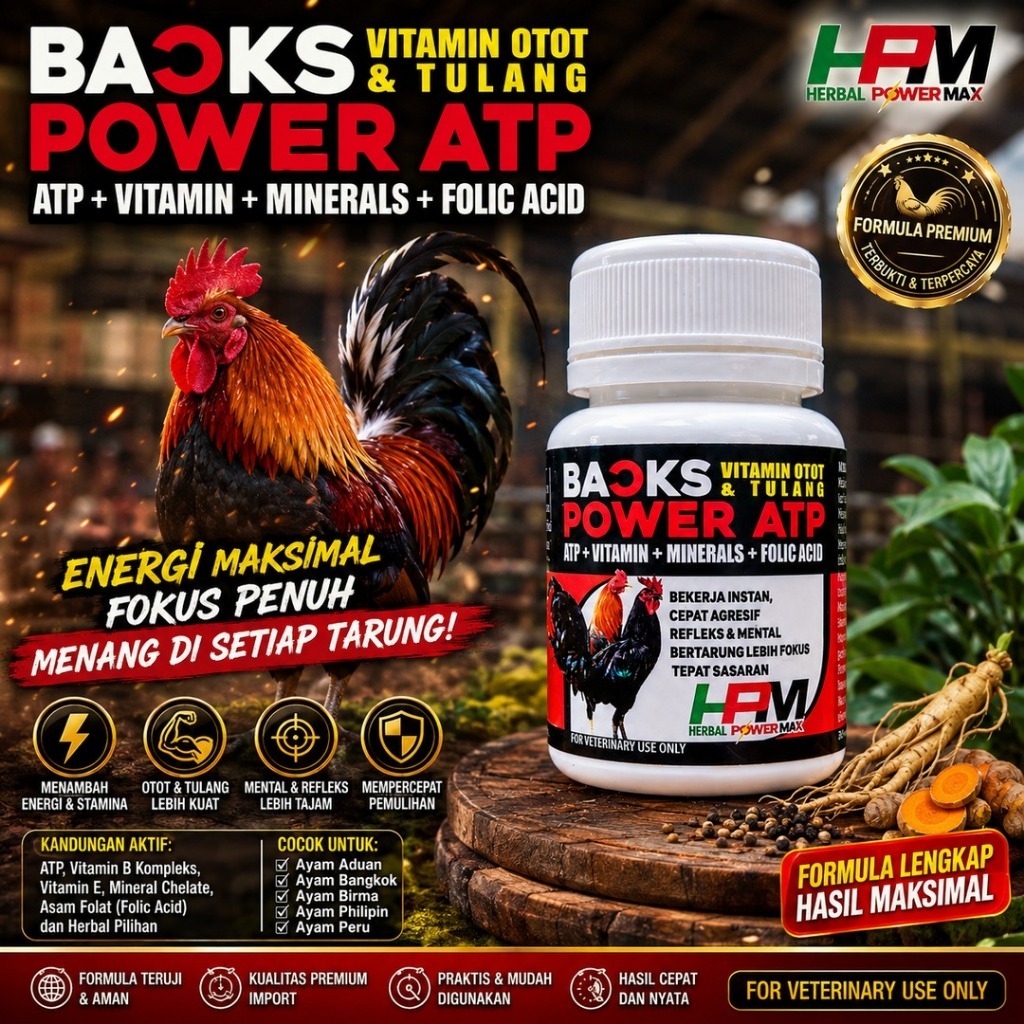 Back Power ATP 30 Kapsul – Suplemen Vitamin Otot & Tulang Ayam