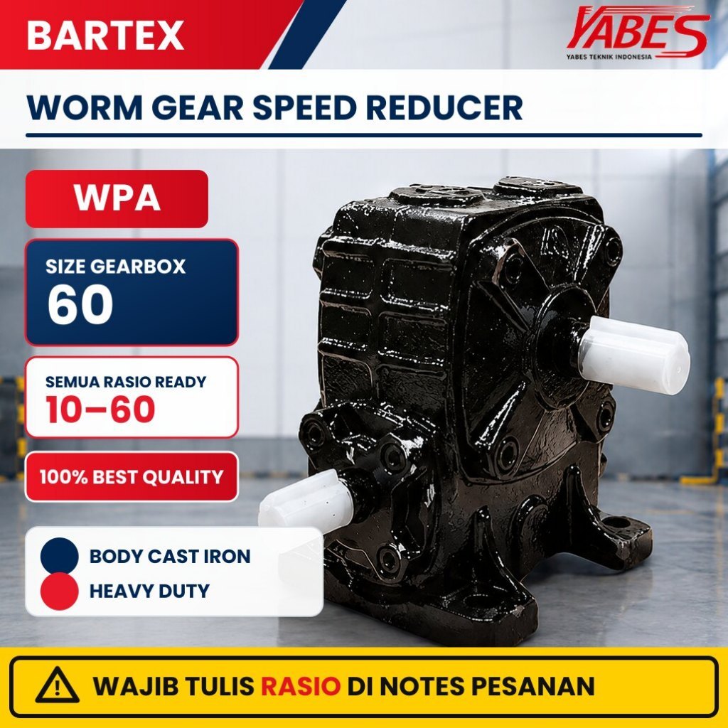 BARTEX Gearbox WPA Size 60 Ratio 10-60 Worm Gear Speed Reducer