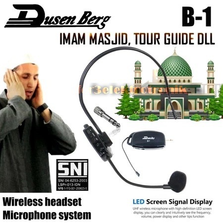 MIC HEADSET BANDO WIRELESS IMAM MASJID PRESENTASI DUSENBERG B-1 MURAH BERKUALITAS GARANSI ORIGINAL