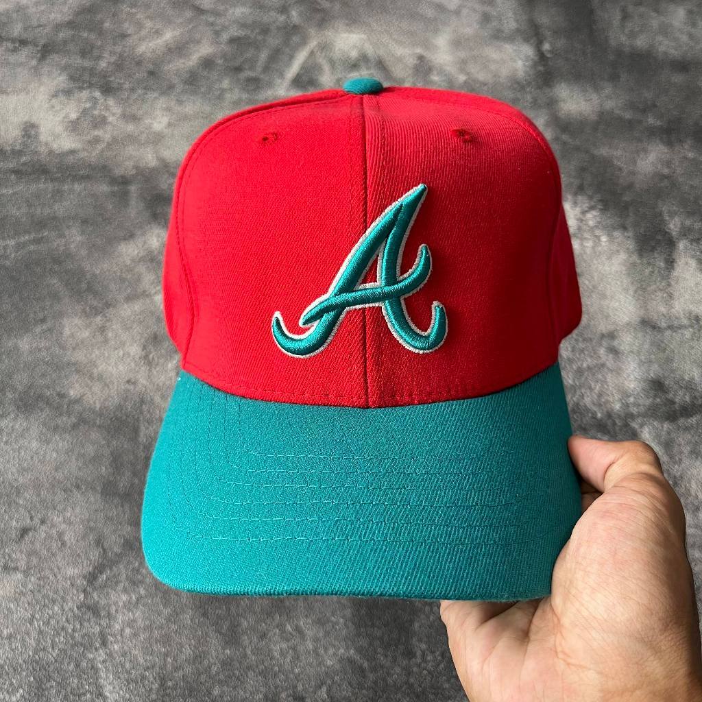 Topi MLB Atlanta Braves A Merah Cap Major League Baseball Origina
