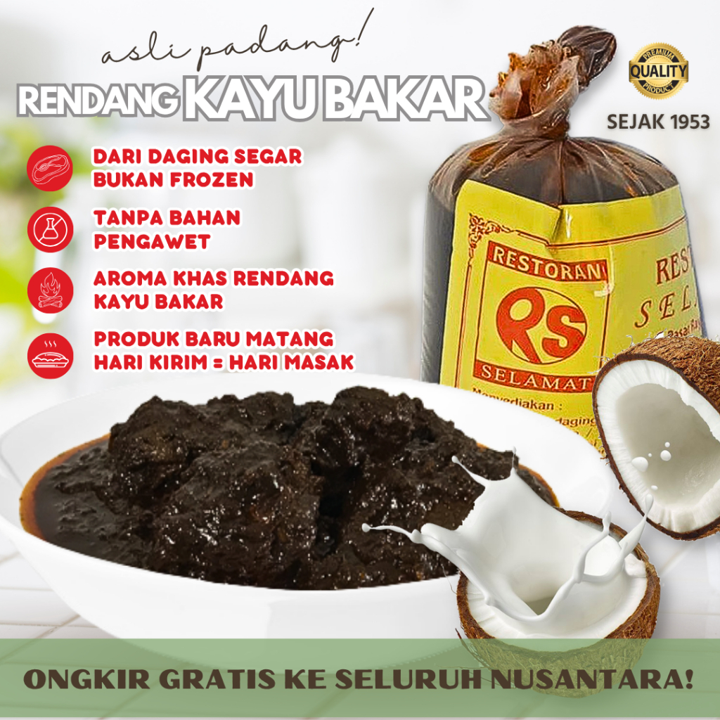 Rendang Daging Selamat Asli Padang 200 Gram