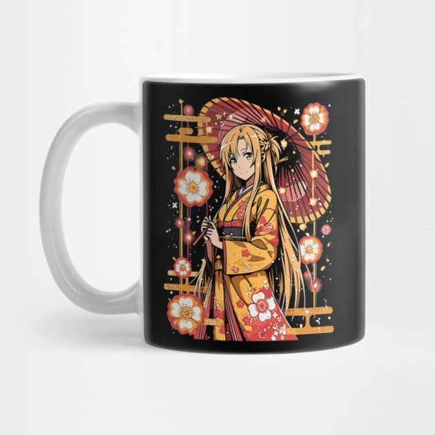 Asuna Yuuki in Kimono with Umbrella - Asuna Yuuki Tea Mug