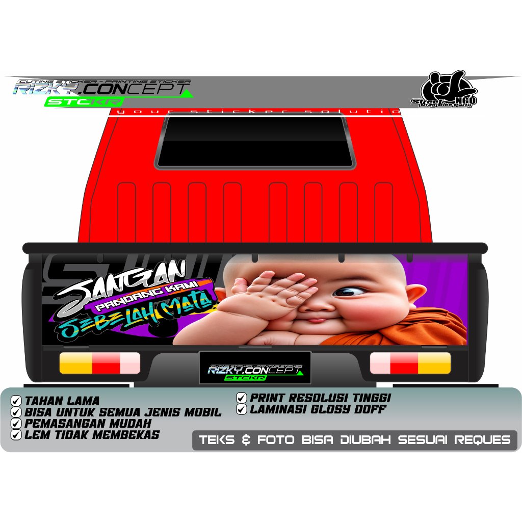 STIKER DECAL ( PRINTING ) PINTU BELAKANG L300 VARIASI KEREN MOBIL L300 L 149