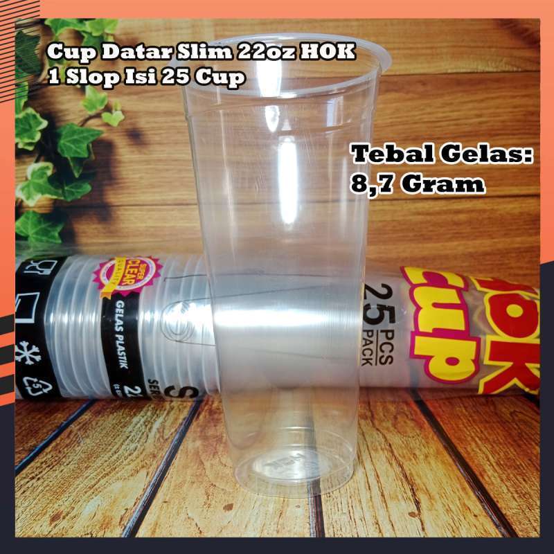 GELAS CUP SABLON MERK HOK 22 SLIM ( 8 GRAM )