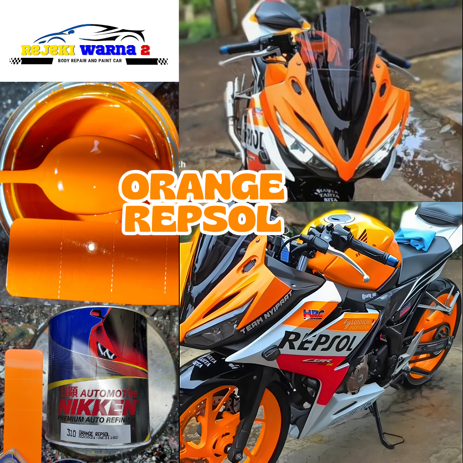 CAT Orange Repsol/ REPSOL ORANGE NIKKEN SOLID - Cat Mobil Kayu Besi Duco