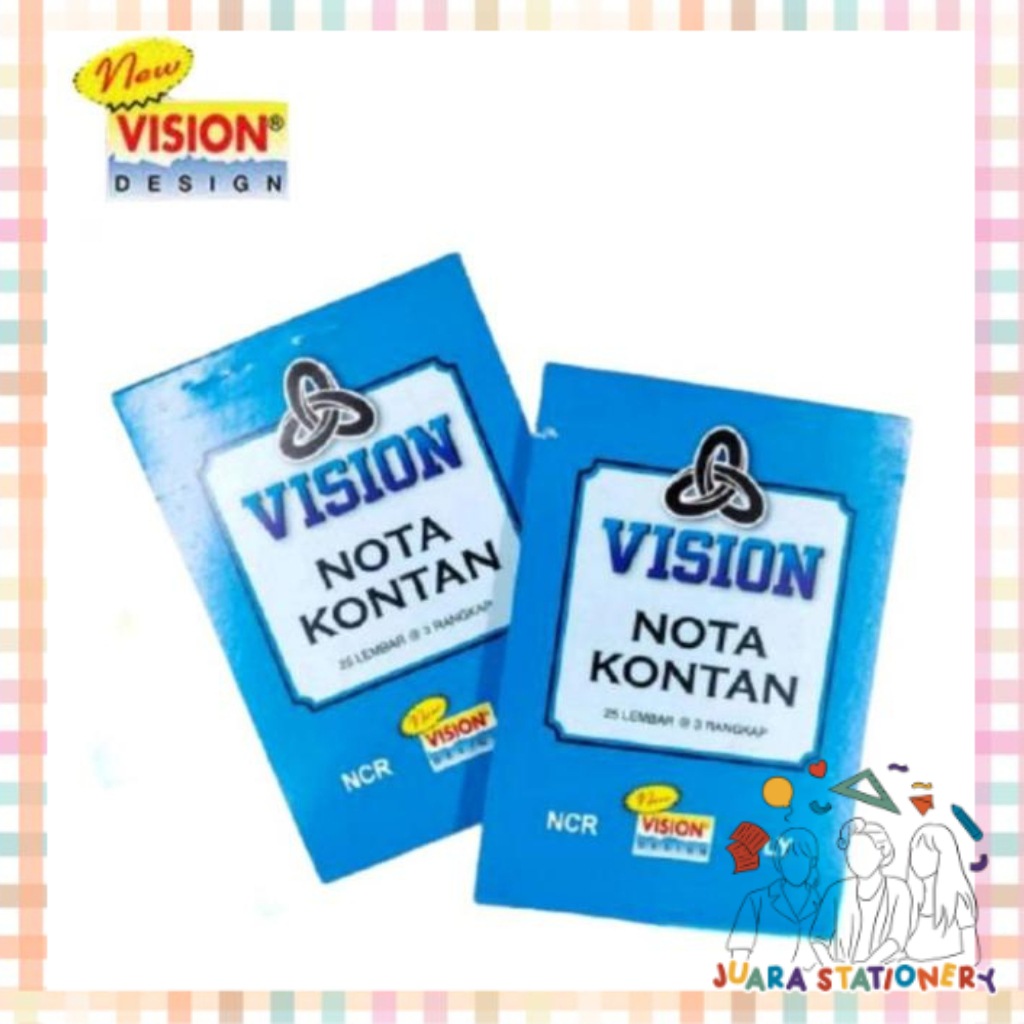 Nota Kontan Kecil 3Ply NCR Vision / Nota Kontan 3 Rangkap Kecil / Bon Kecil 3 Ply