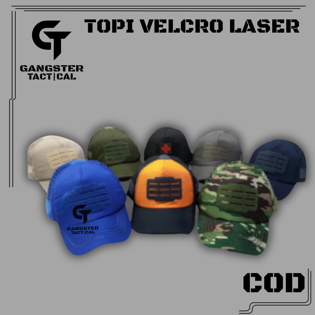 TERLARIS Topi Tactikal | Topi velcro | Topi Army | Topi Ripstop | Topi Velcro Laser Cod