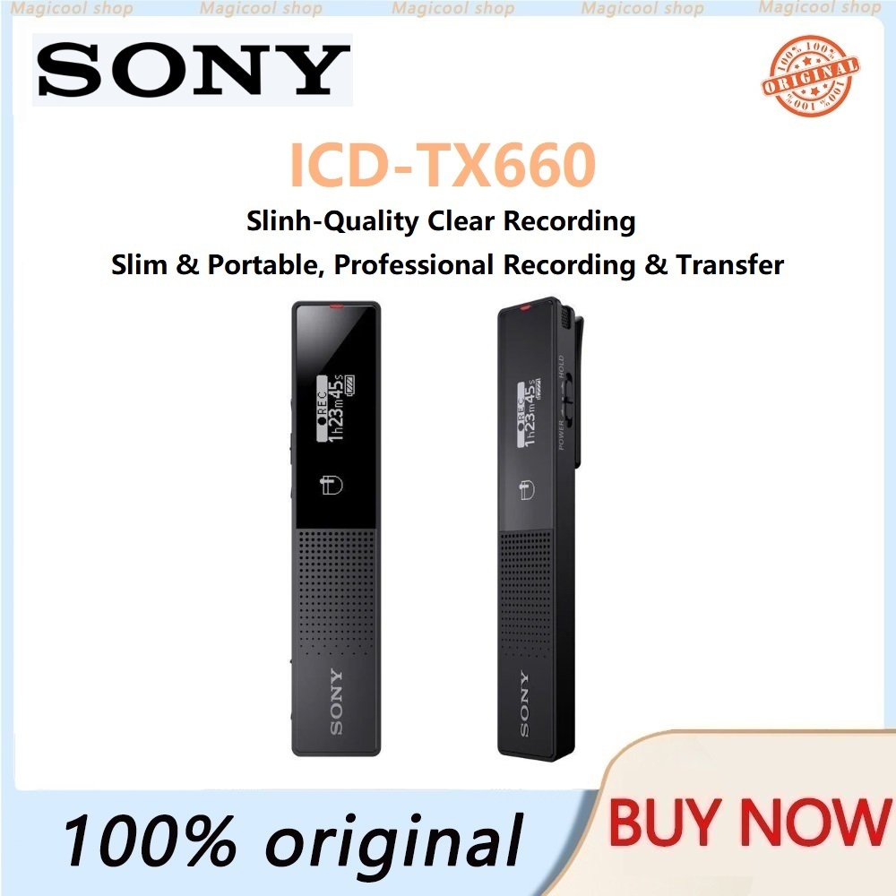 Sony ICD-TX660 - Slim Digital Voice Recorder with OLED Display