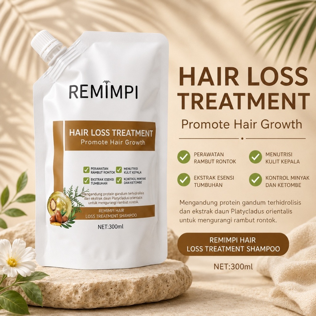 Remimpi Shampoo Official Store penumbuh rambut original hair loss treatment perawatan rambut rontok