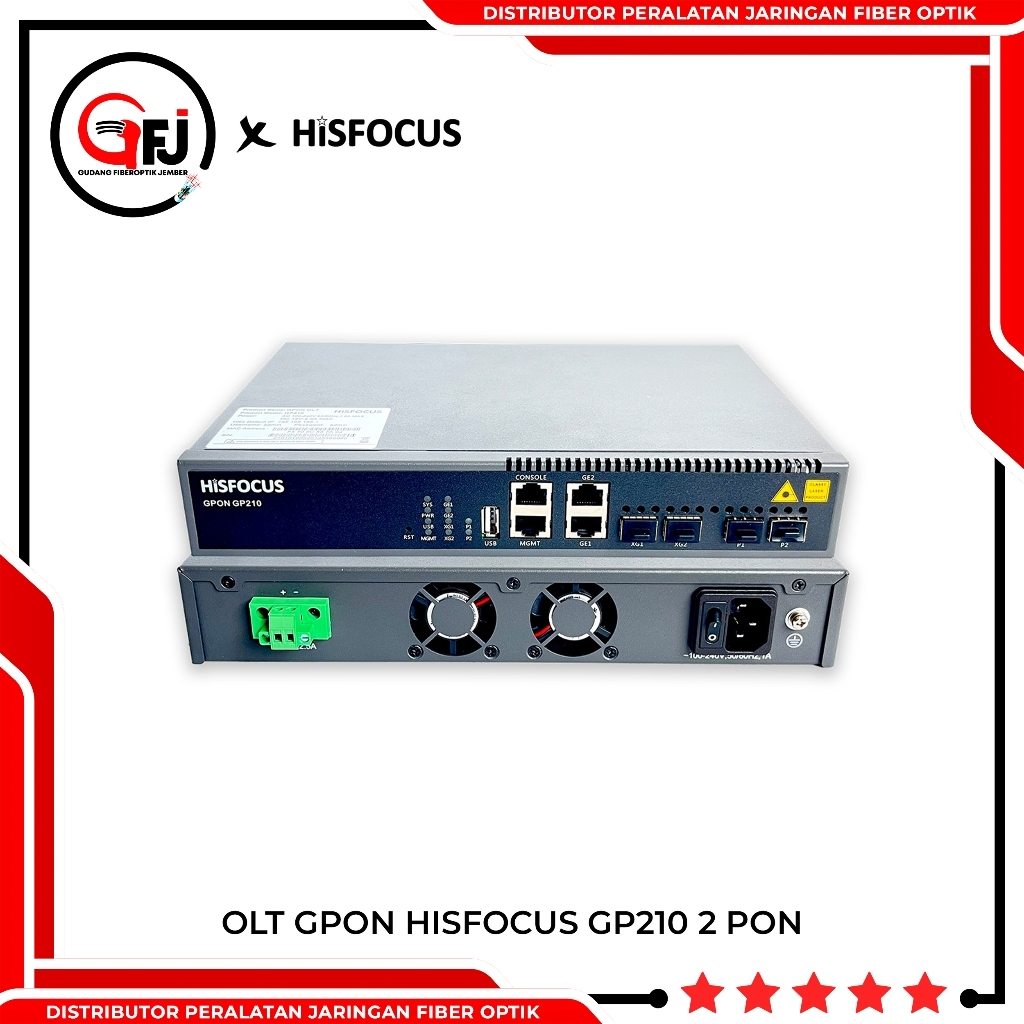 [TERLARIS] OLT GPON HISFOCUS POSTEL GP210 2 PON ORIGINAL