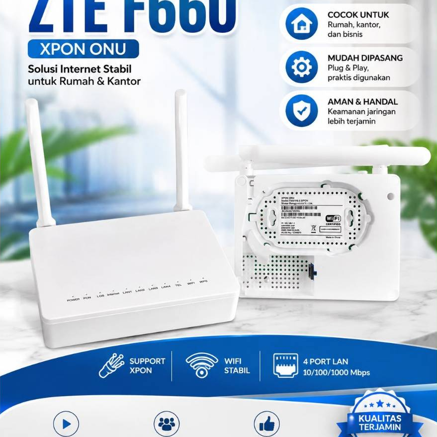 ROUTER XPON ZTE F660V9 NEW