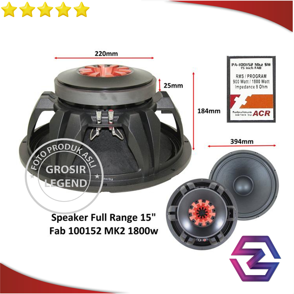 SPEAKER ACR FABULOUS 15" PA-100152